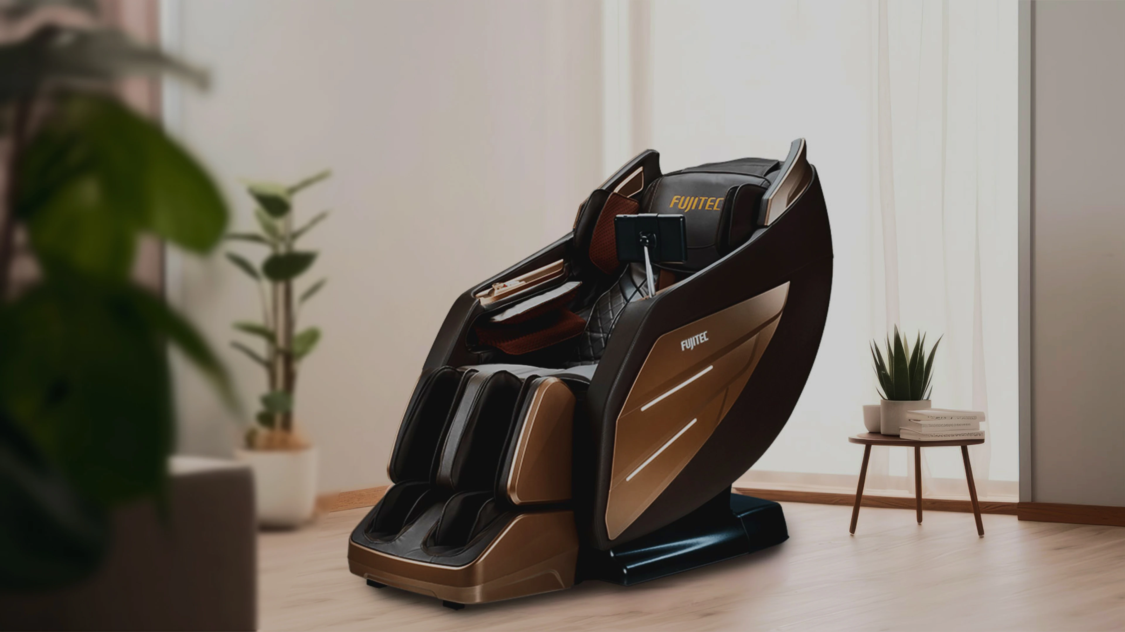 FUJITEC massage chair in modern living room
